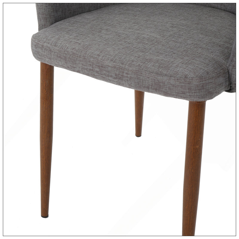 Chaise de salle à manger à soutien profilé avec tissu de haute qualité et structure en fer durable, parfaite pour les intérieurs modernes et élégants.