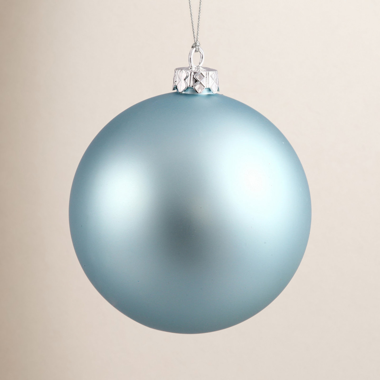 Shatterproof Bauble, Baby Blue, 3" H x 3" W x 3" D