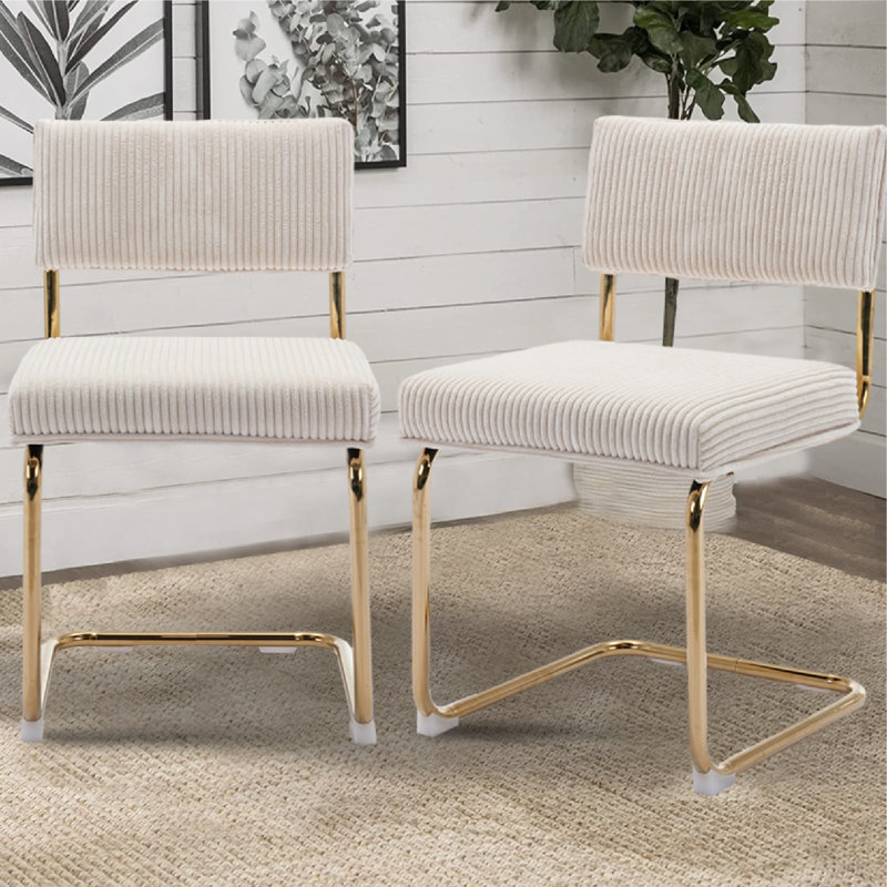 20'' H Upholstered Parsons Chair, Beige