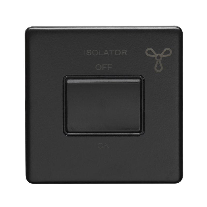 Wall Mounted Light Switch, Matt Black