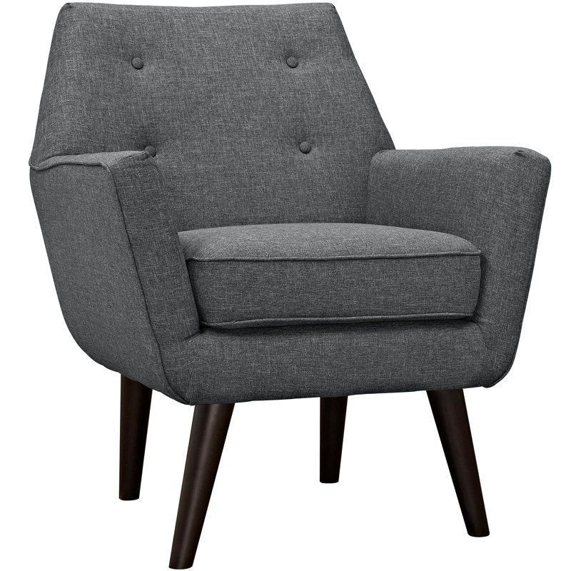 Upholstered Armchair, Gray