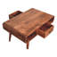 Table basse incurvée caramel miel