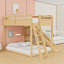 Lit mezzanine avec glissade et tablettes de rangement-73527190-73527191