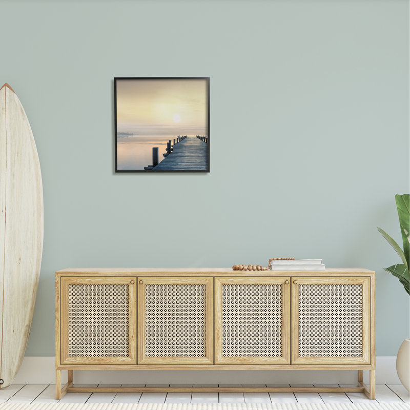 «Morning Dock Waterfront Sunrise» par Mike Calascibetta - photographie sur bois, H 24 po x l 24 po x P 1,5 po