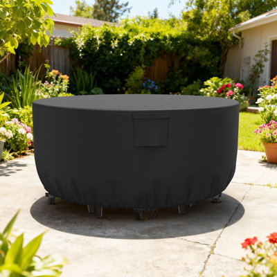 Heavy Duty Waterproof Round Patio Table Cover by Latitude Run