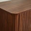Commode 3 tiroirs en noyer, vague incurvée, entrées, imperméable et rayure - table de chevet, solution de rangement décorative pour petit espace
