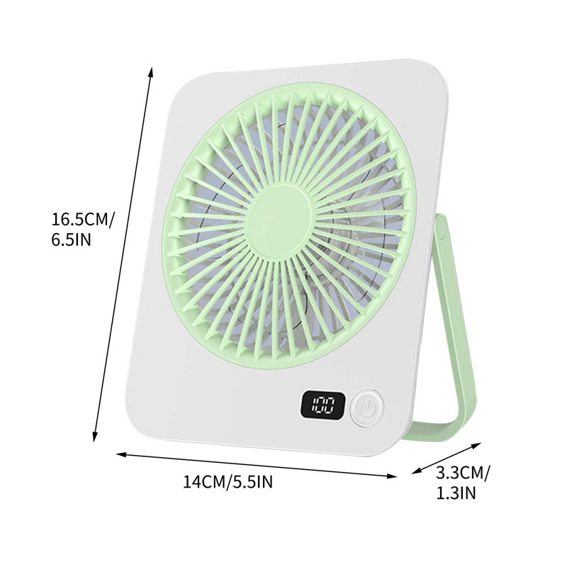 Ventilateur de bureau mural / extérieur mural / mural numérique Kondieu 2025, Green