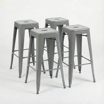 Counter Stool with Metal Frame
