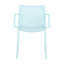 Holiday - Fauteuil empilable moderne en plastique 4 pièces pour une utilisation intérieure / extérieure - Dossier ergonomique à lattes, matériau PP toutes saisons - Patio, balcon, café-2113274809