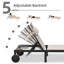 Outdoor Metal Chaise Lounge with Table-89075495