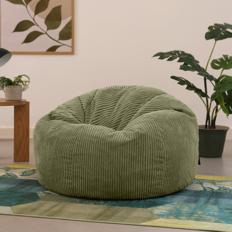 Kingston Corduroy Classic Bean Bag , Green
