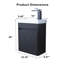 Ensemble de meuble-lavabo simple 16 po noir