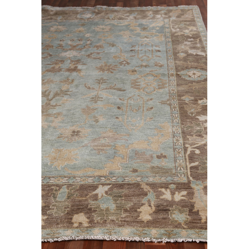 Antique Weave Oushak Wool Oriental Area Rug, Rectangle 12' x 15'