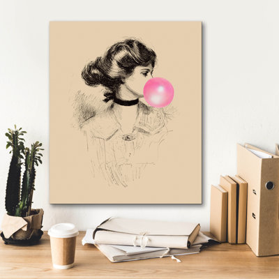 «Epic Graffiti», victorian mesdames misbehaving 1 »par Alicia Longley, art mural sur toile, 20 po x 24 po