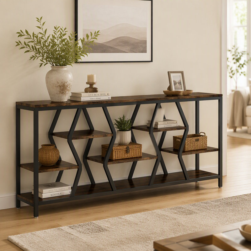 Console industrielle 70,9 "avec tablettes de rangement