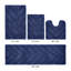 Ensemble de tapis pour salle de bain touffeté à 100% coton 2370 g / m² Hugo avec envers en latex anti-dérapant, certifié OEKO-TEX®, super absorbant et lavable à la machine, bleu marine-392018191-348628262
