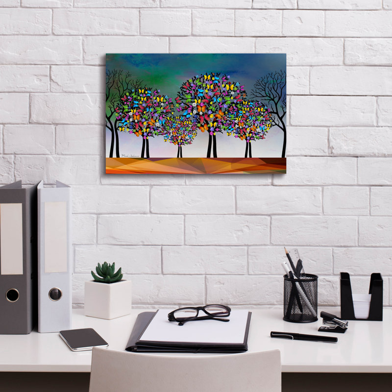 «Mark Tree» par Mark Ashkenazi, art mural sur toile, H 12 po x l 18 po x P 0,75 po