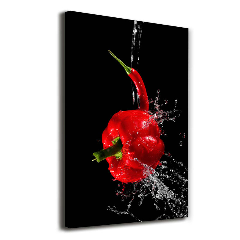 Two Peppers - Wrapped Canvas Print