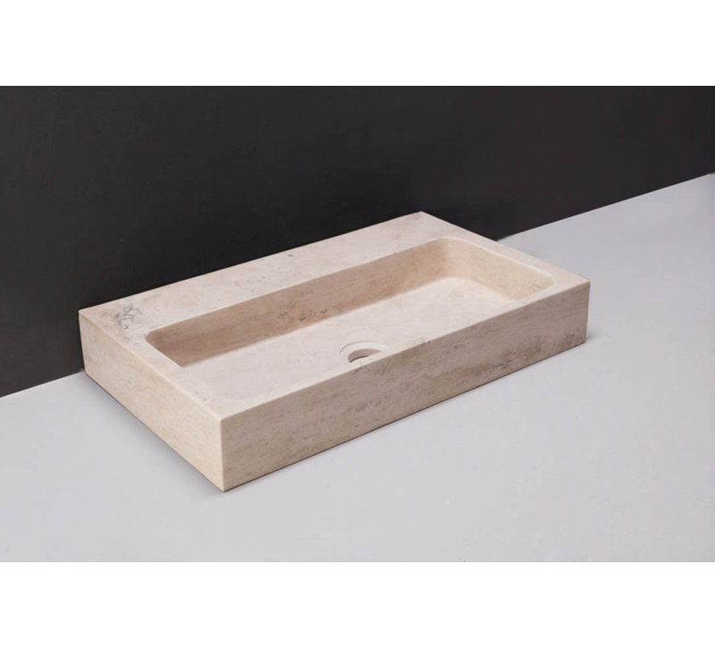 Forzalaqua 50Cm Single Bathroom Vanity Top in Honed with Sink