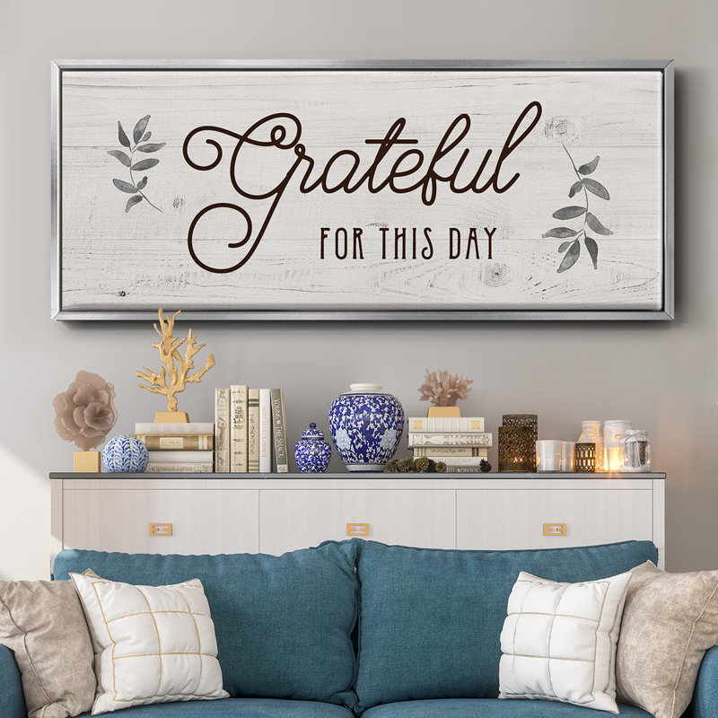 For this Day- Framed Canvas, 8" H x 20" W