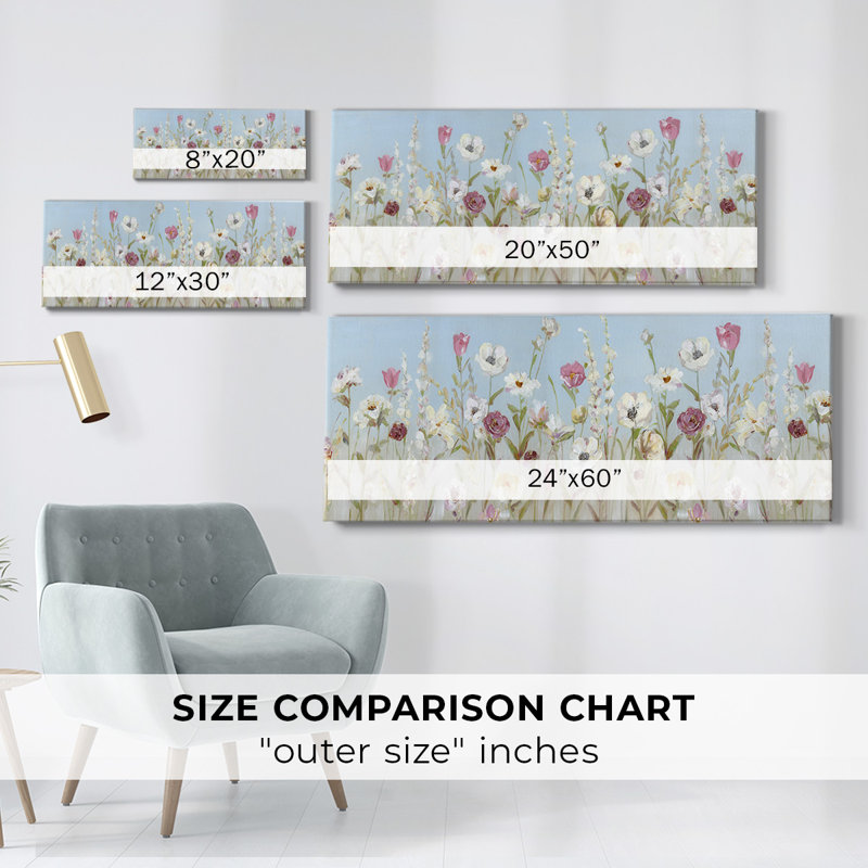 " Spring Blooms ", 8" H x 20" W x 1.5" D