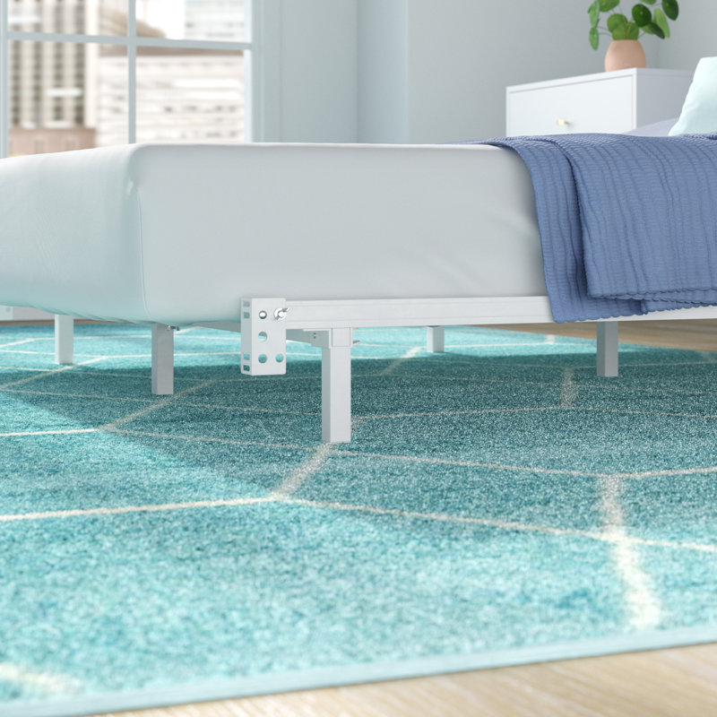Base de lit en acier 7 po - Sleep by Wayfair ™, Double, Blanc