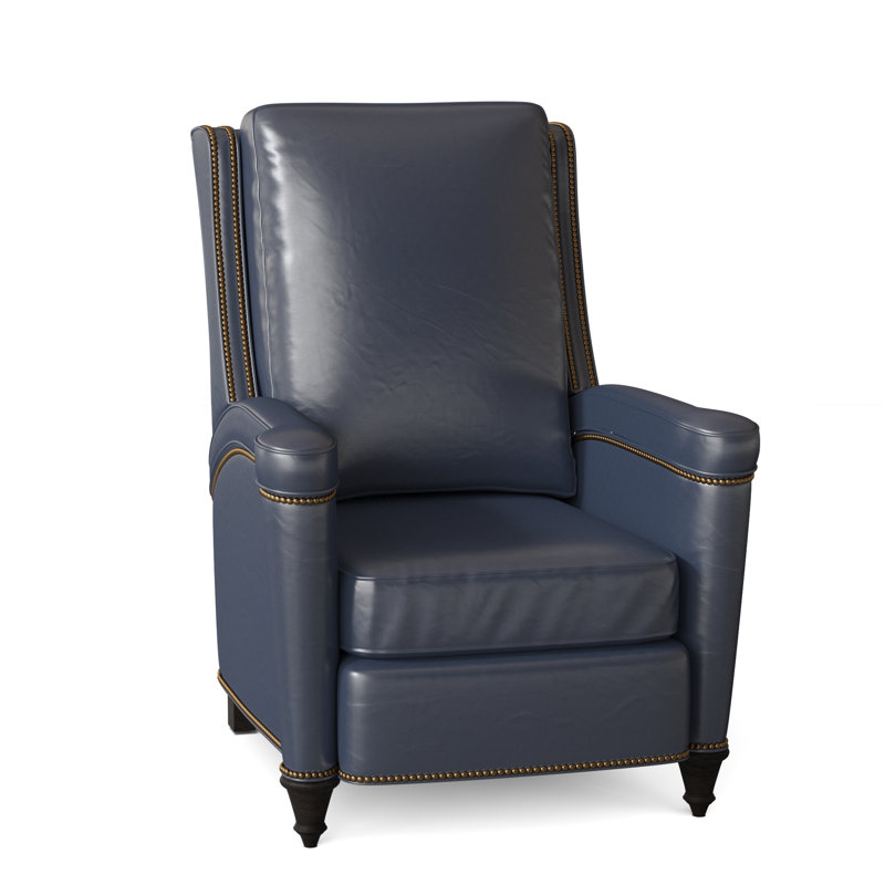 Mayes Recliner, Anilina Hunter Genuine Leather, Cobblestone, French Natural