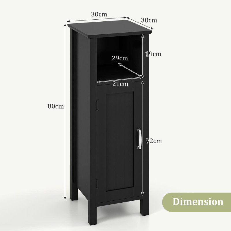 Linen Cabinet, Black
