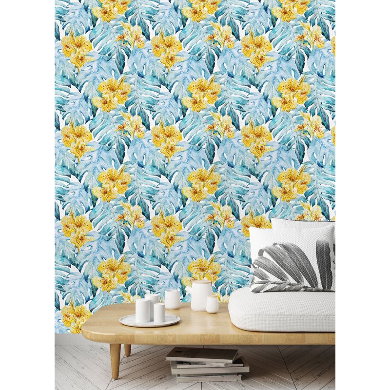 Rouleau de papier peint à feuilles Barragan, L 16,67 po x l 25 po