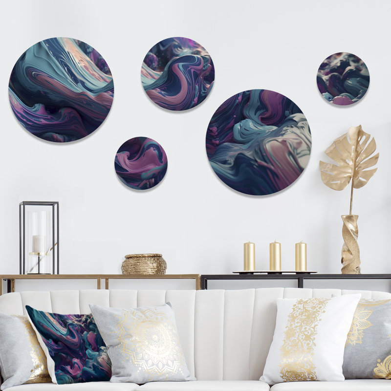 Ensemble de 5 décorations murales abstraites