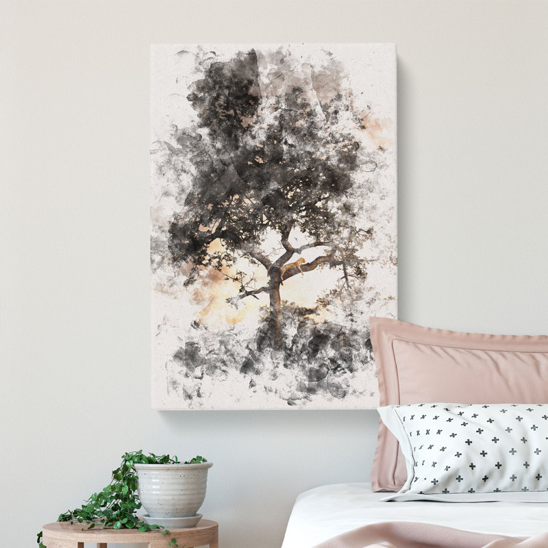 Leopard Siesta - Wrapped Canvas, 50cm H x 35cm W x 3cm D