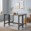 Table de salle à manger extensible à abattants en bois de style campagnard avec plateau en placage d'acacia pour petits espaces-405407945