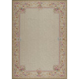 Highland Needleworks Hand Knotted Wool Area Rug in Beige