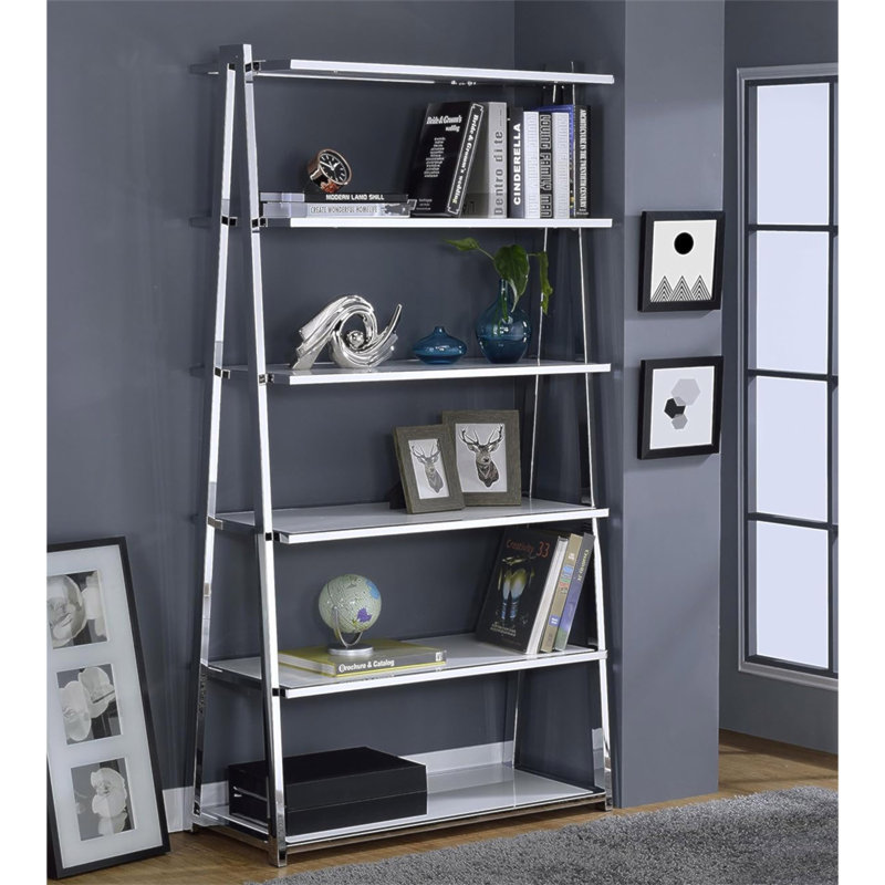 6-Tier Fixed Shelves High Gloss And Chrome