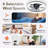 20" Black Flush Mount Ceiling Fan with Light, Low Profile, App & Remote Control, 6-Speed Quiet DC Motor, Dimmable LED for Bedroom-888777688-888777693-875284922