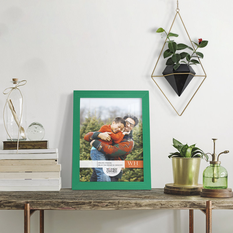 Ensemble de 8 cadres muraux en bois 8 "x 10", Vert, 6 po x 8 po