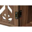Armoire 4 portes en noyer avec 1 tiroir, capacité de 210 lb, porte à motif symétrique, tablettes intérieures réglables, résistant aux rayures, imperméable, charnière à 180 degrés, charge de 210 lb, 4 portes étincelantes, installation facile, imperméable