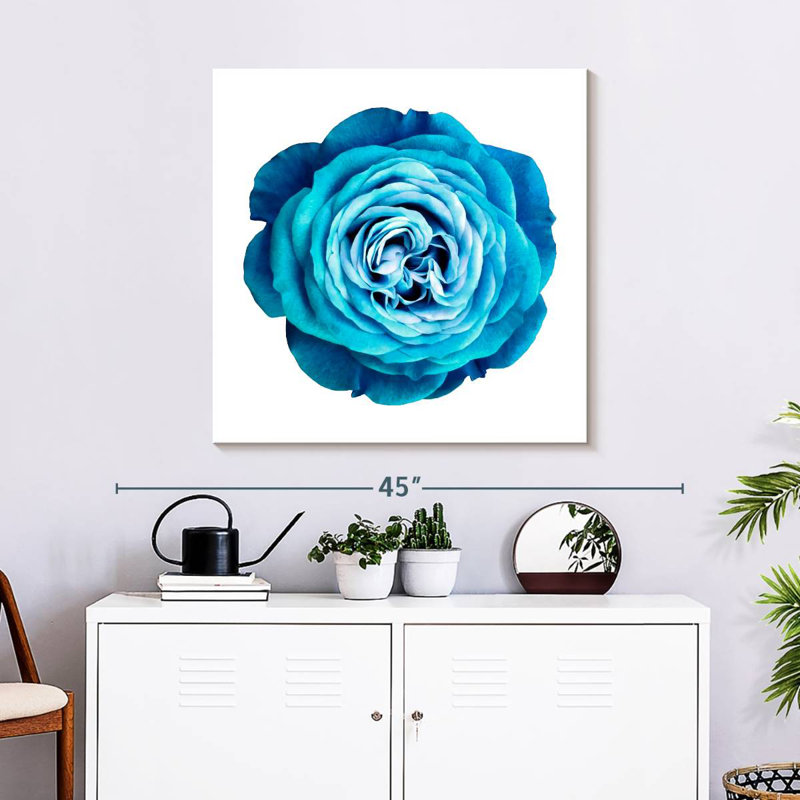 Gradient Blue Rose, 30" H x 30" W