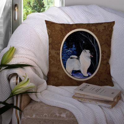 Coussin décoratif intérieur / extérieur Starry Night Keeshond