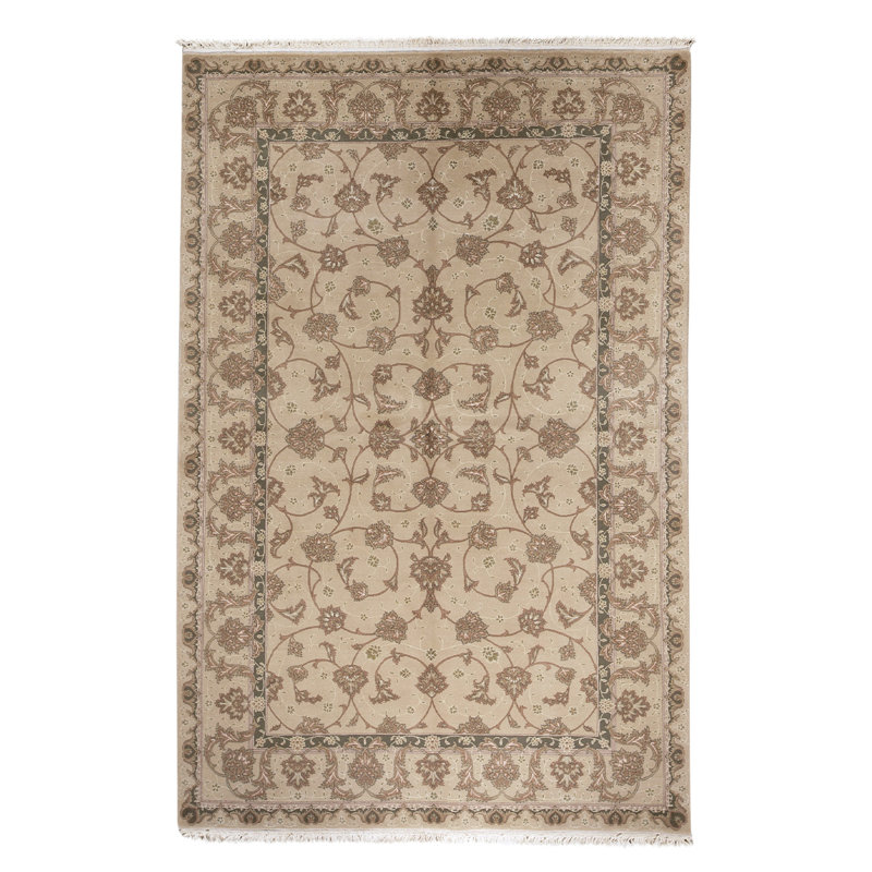 Tapis unique en laine noué à la main de haute qualité de 5 pi 9 po x 8 pi 9 po New Age
