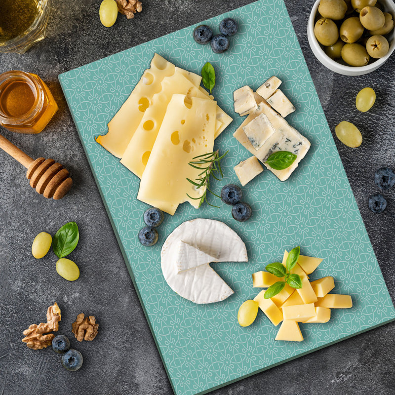 Planche à découper rétro Ambesonne grande taille à motifs aquatiques celtiques bleu blanc