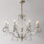Lustre traditionnel 8 lumières 32,3 "de style bougie avec détails en cristal 8