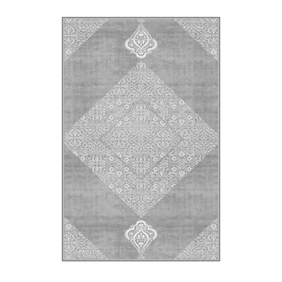 Premium Polyester Area Rug (5.2 x 7.5 ft), 100% Antibacterial, Non-Slip Underside, 0.3 in Pile Height | Machine Washable, 3D Digital Print, Durable Woven Carpet | Ideal for Living Room, Bedroom & Dining Spaces