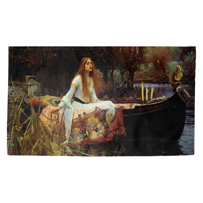 Tapis brun Magers the Lady of Shalott, Rectangle 2 pi 2 po x 3 pi 4 po