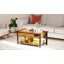 Table basse à plateau relevable l 35,4 po avec lumière DEL et prises de courant