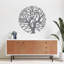 Abstrait art mural circulaire d'arbre - ACM blanc (46 po x 46 po)-1654340321-1654340323