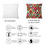 Coussin décoratif à motif zigzag en rouge et bleu-802698791