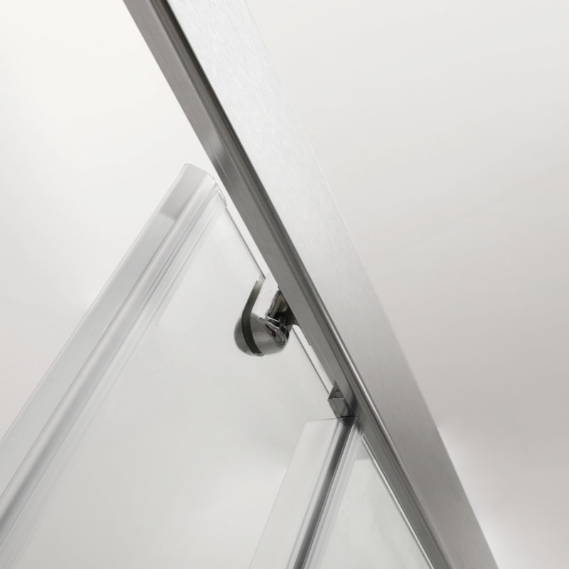 Paroi de douche coulissante simple H 48 po x H 72 po, Nickel brossé