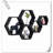Chakera 5 Piece Hexagon Wood Bracket Shelf-388007171