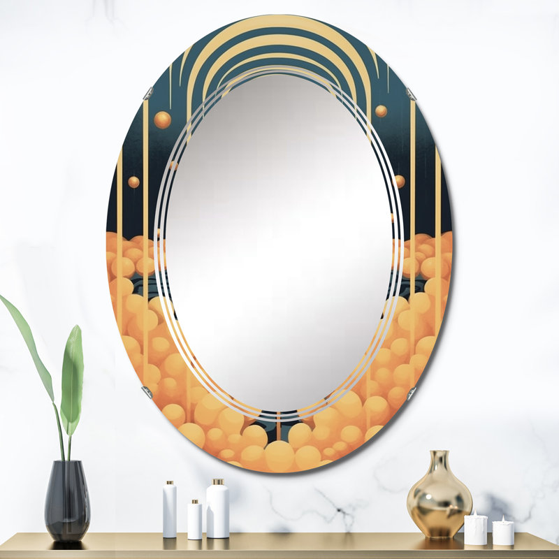 Birley - Miroir mural moderne ovale, 36 po x 24 po